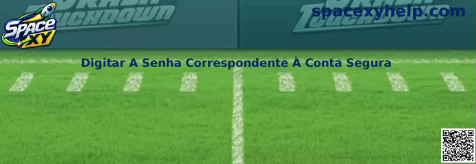 Guia prático para digitar a senha correspondente à conta segura no Space XY